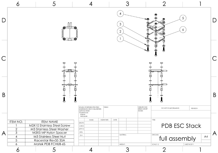 tethered-quadcopter-pdb-esc-stack